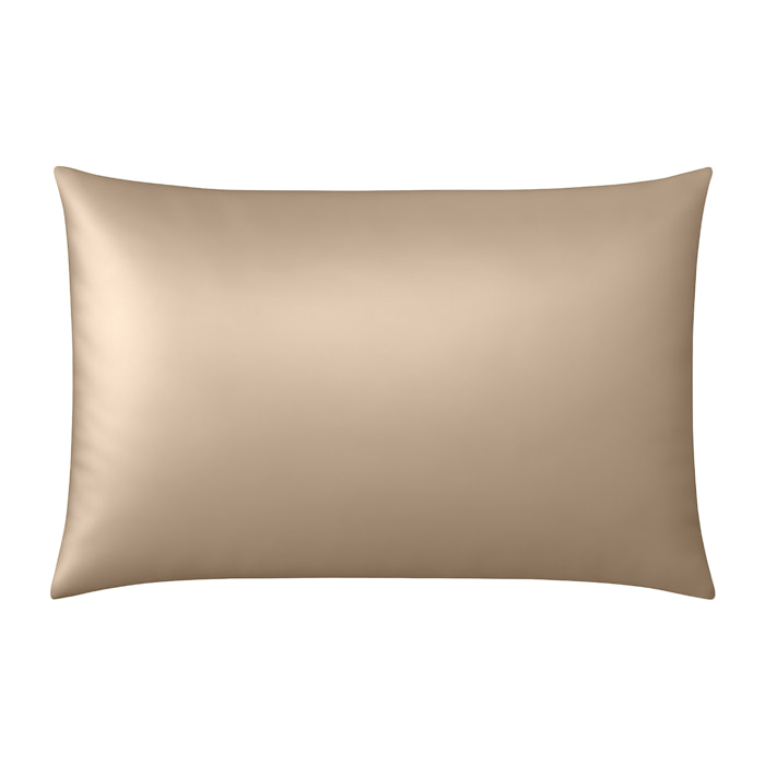 Taie d’oreiller en soie anti frisotti et anti-âge - Taupe