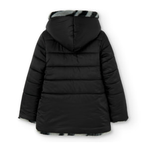 Parka reversible cebra de niña