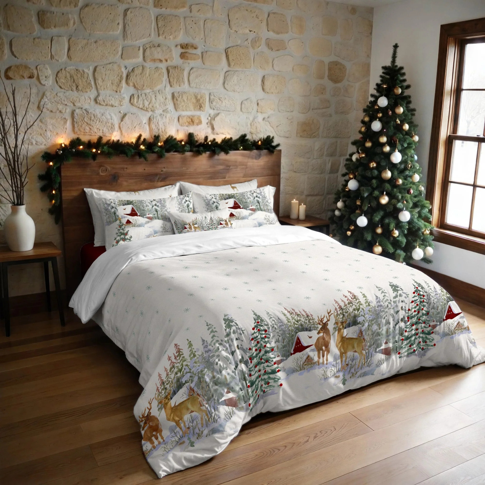 Housse de couette avec boutons-pression Forest Fawn