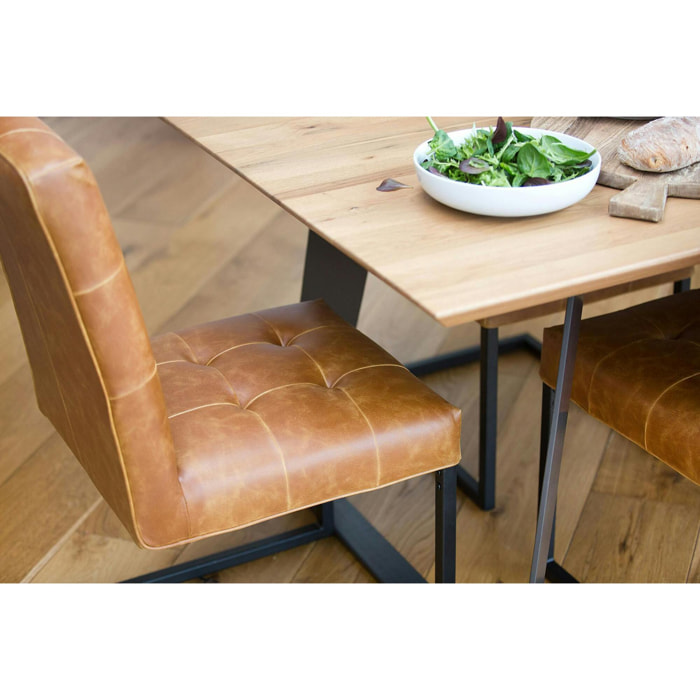 Chaise traineau camel (lot de 2) OKA