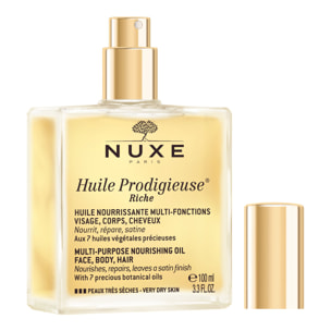 Huile Prodigieuse® Riche - Huile Sèche Multi-Fonctions Visage, Corps, Cheveux - 100 ml