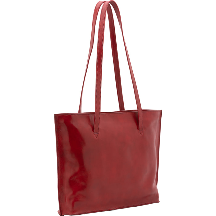 Borsa a spalla  da donna In Vera pelle Made in Italy 31x43x10 cm