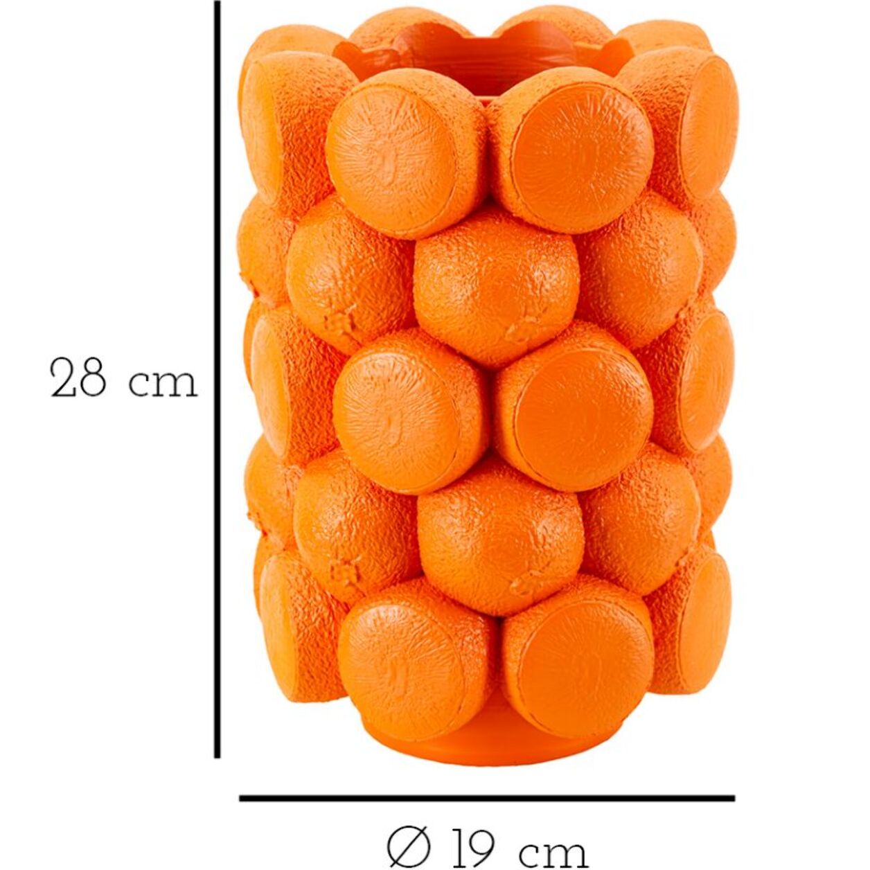 VASO ORANGE CM Ø 19X28