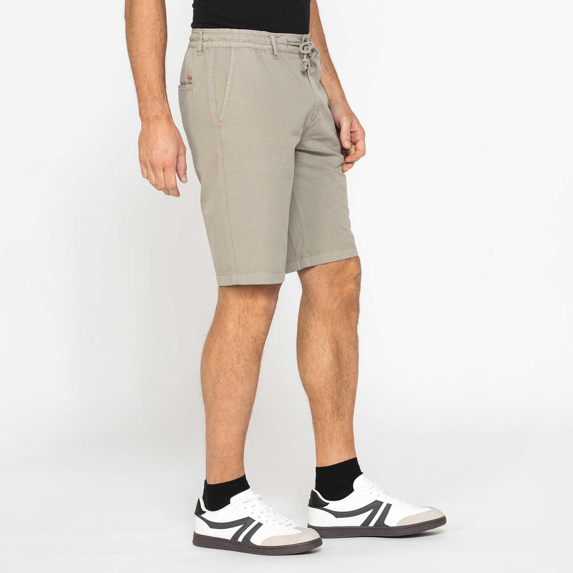 BERMUDA IN RIPSTOP LEGGERO CON ELASTICO E COULISSE