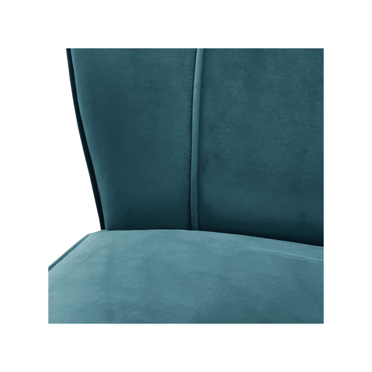 Fauteuil crapaud en velours bleu et piètement en bois - 2 coloris - LILLY