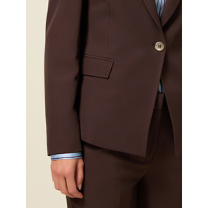 Oltre - Blazer in tessuto tecnico - Marrone