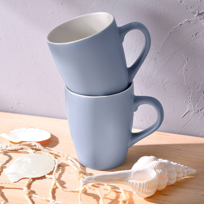 Juego de tazas 340ml en porcelana bone