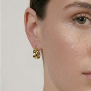 Pendientes Rorki acabado oro amarillo 18k