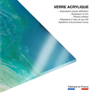 Tableau bleu fluide Tableau plexiglas