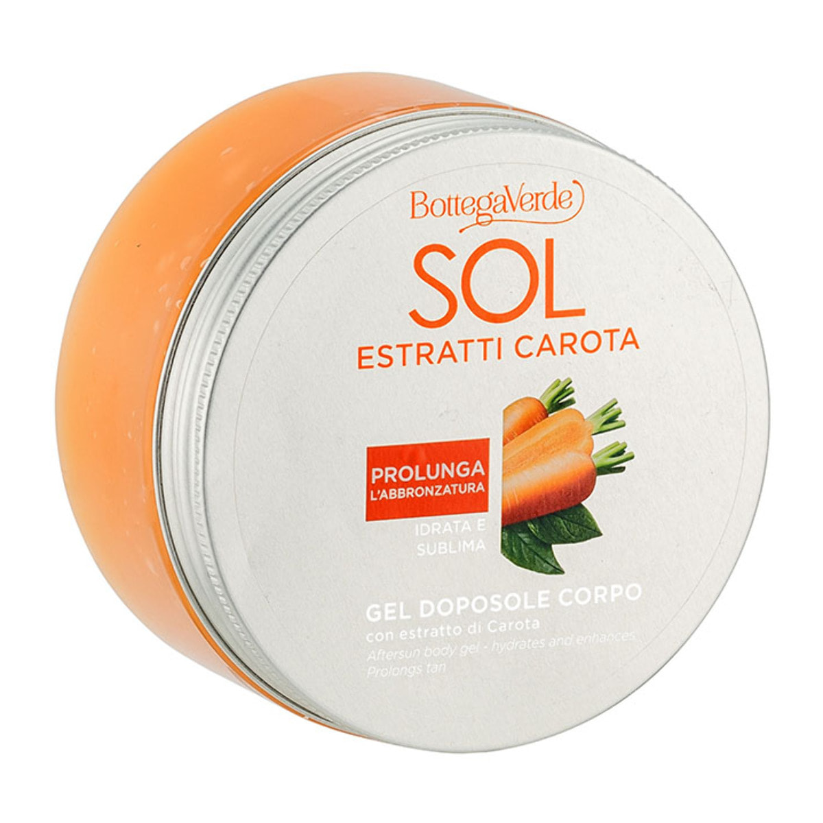 SOL Estratti Carota - Gel doposole corpo - idrata e sublima - con estratto di Carota - prolunga l'abbronzatura