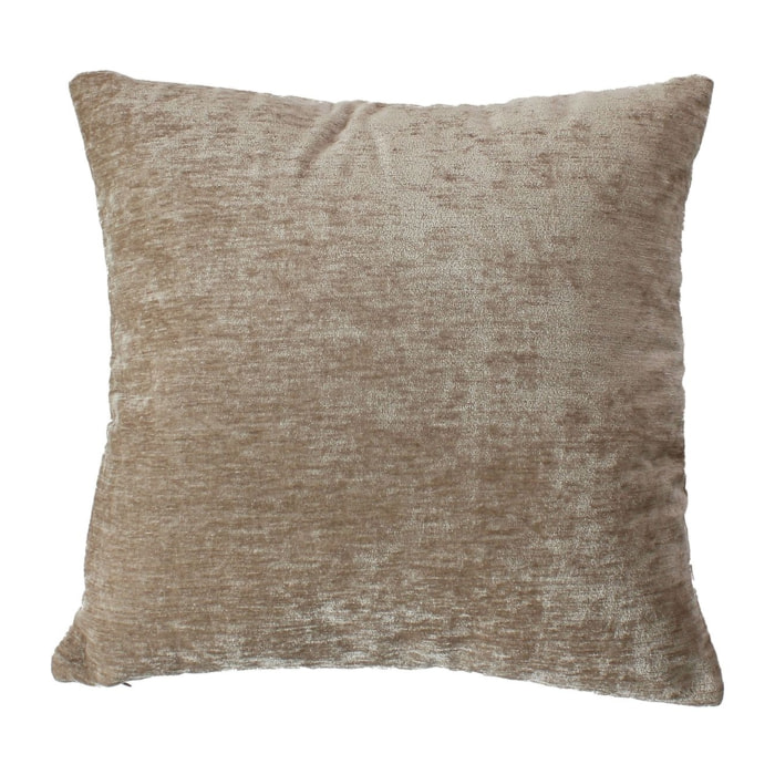 Coussin déhoussable en velours - Naturel