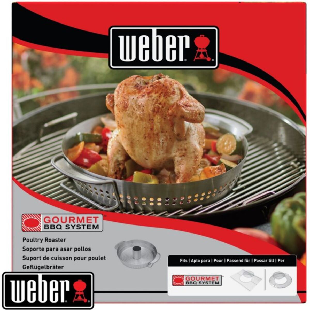 Support barbecue WEBER pour poulet Gourmet BBQ System