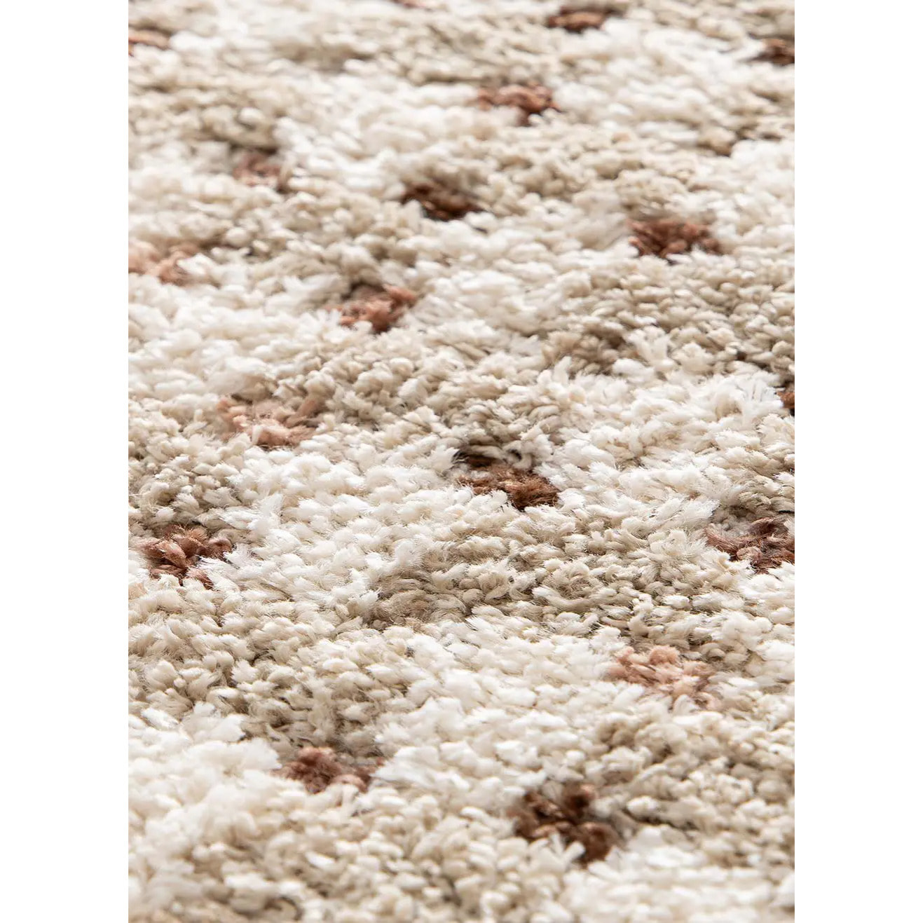 EMBER Alfombra infantil shaggy escandinava Beige y Crema, varias medidas disponibles.