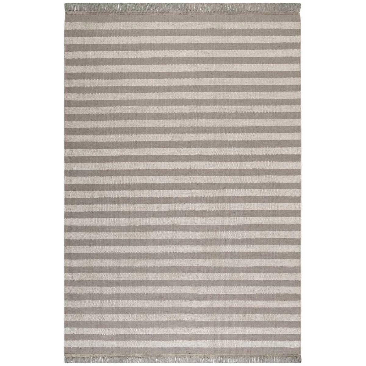 Tapis en Chanvre motif géométrique et coloris beige et taupe