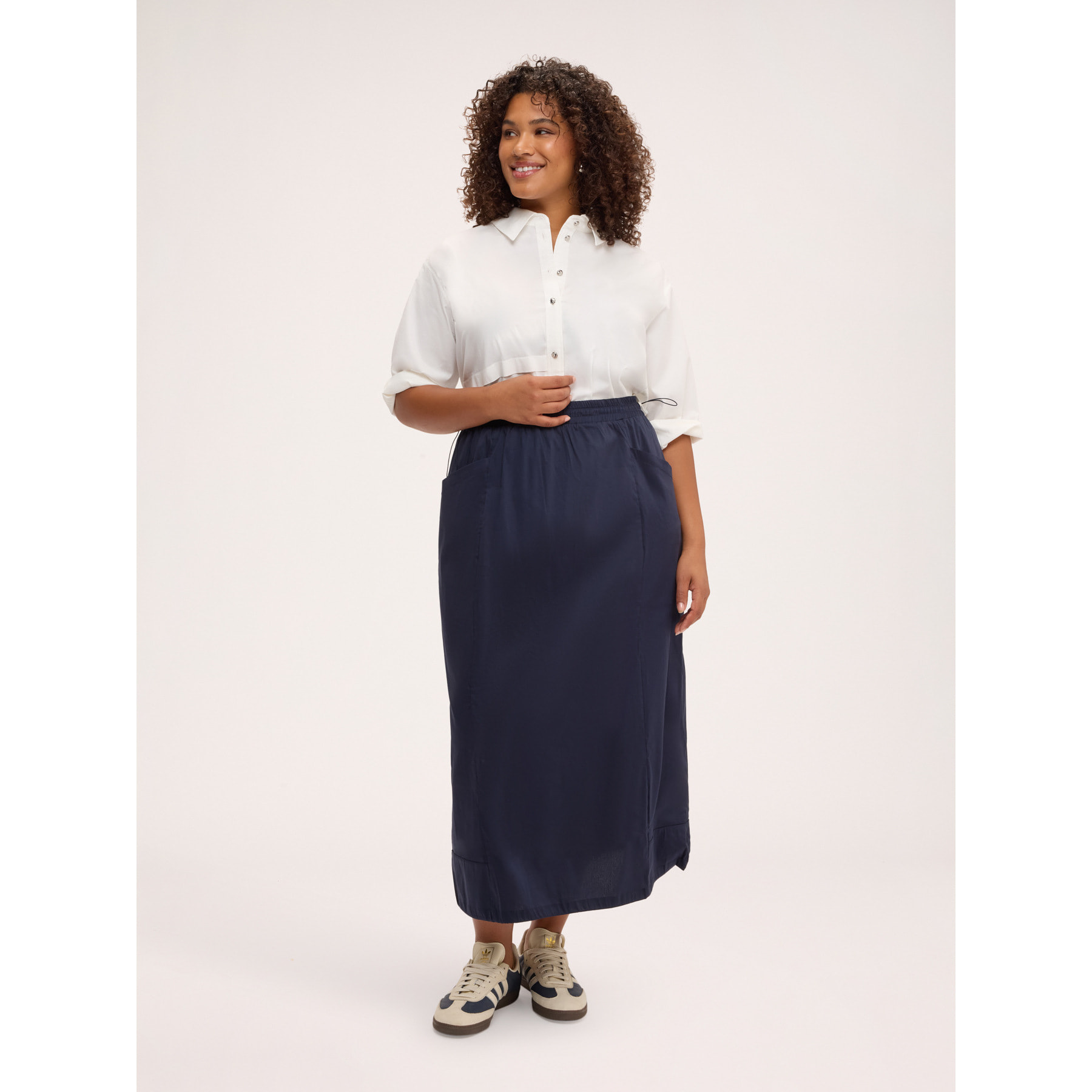 Fiorella Rubino - Gonna con coulisse in vita - Blu