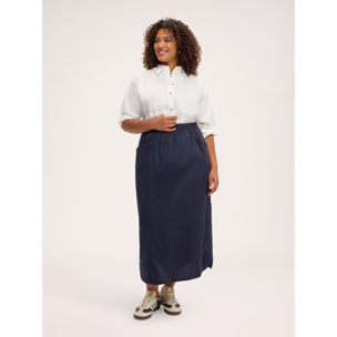 Fiorella Rubino - Gonna con coulisse in vita - Blu