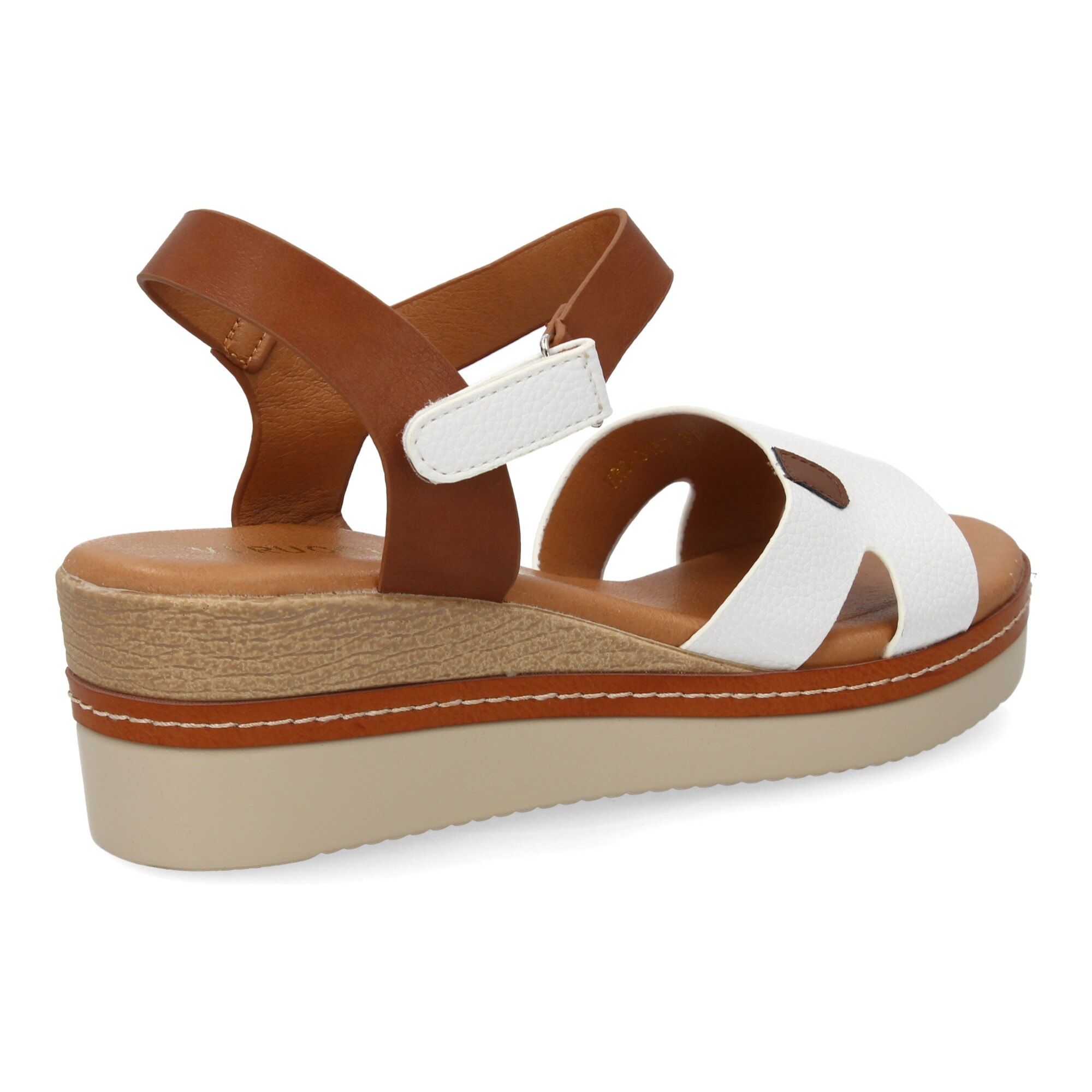 Sandalia cuña mujer elegante verano, cierre autoaderente.