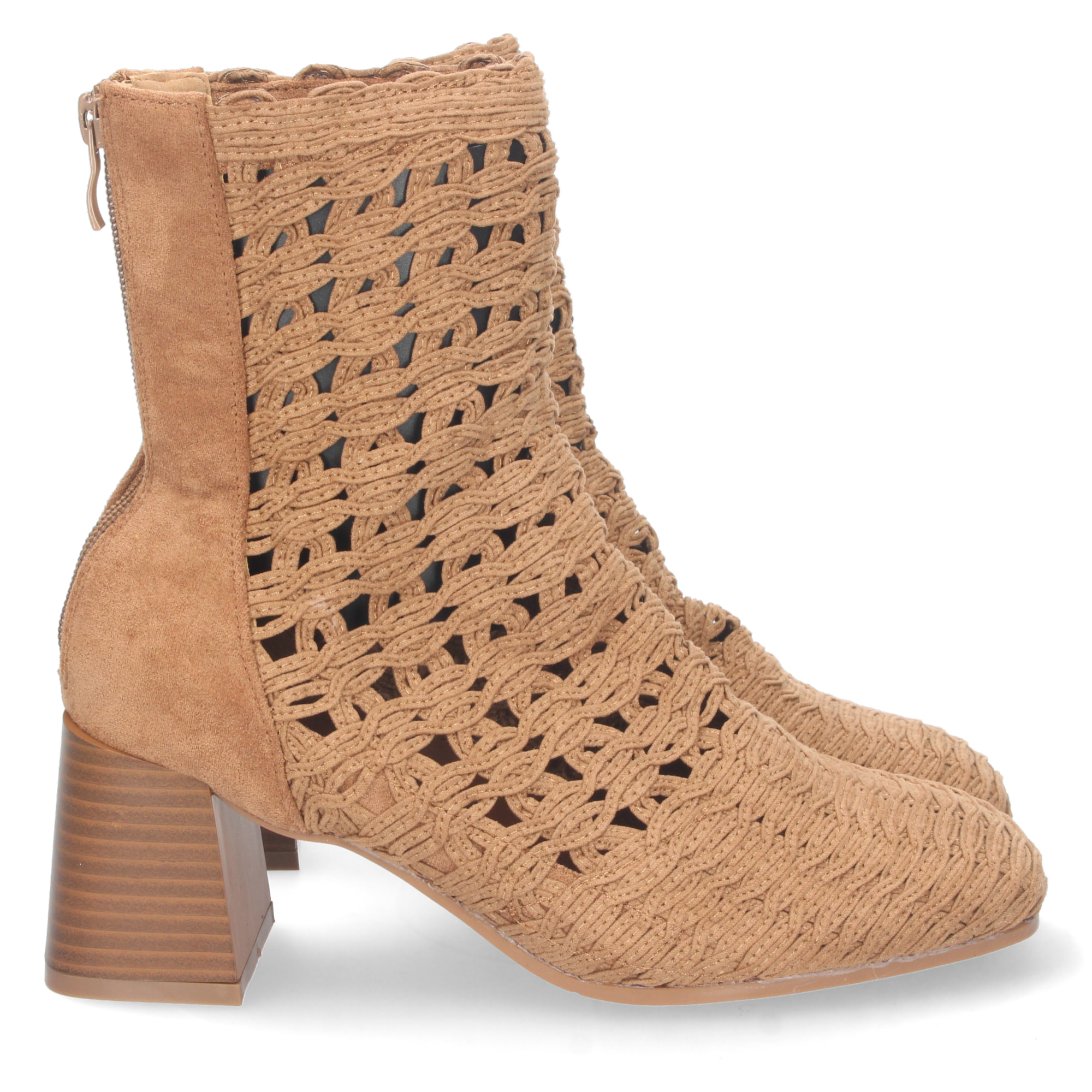 Botin de Tacon con Material Entrelazado