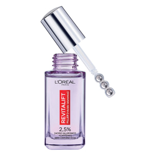 Siero Contorno Occhi Antirughe Revitalift Filler Idratante Energizzante Levigante Rinfrescante con Acido Ialuronico e Caffeina - Flacone da 20ml