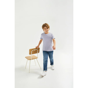 Maglietta a maniche corte gialla organica Neutrals kids con logo