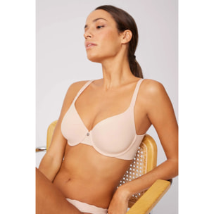 Reggiseno imbottito con ferretto beige e ampia chiusura, coppe B e C