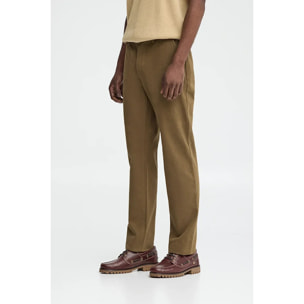Pantalón chino camel de corte regular con logo Polo Club