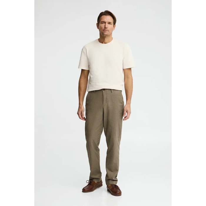 Pantaloni cotolino Belami color kaki dal fit regular e logo Polo Club