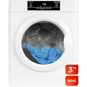 Secadora EVVO Mini S3, 3 kg, Evacuación, Blanco