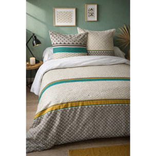 Parure Housse De Couette 3pcs Coton 57fils Loxa