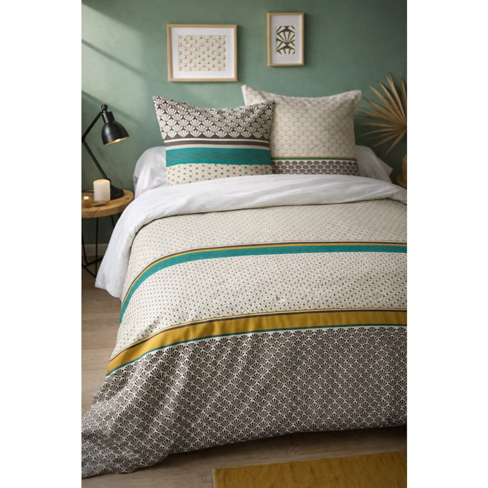 Parure Housse De Couette 3pcs Coton 57fils Loxa