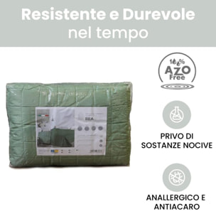 INTRECCI Copriletto Singolo Estivo, Trapunta Singola Estiva, 170x260 cm, Coperta Estiva, anche Primaverile, Double Face, Moderna, Leggera, Elegante. Colore: Verde/Salvia