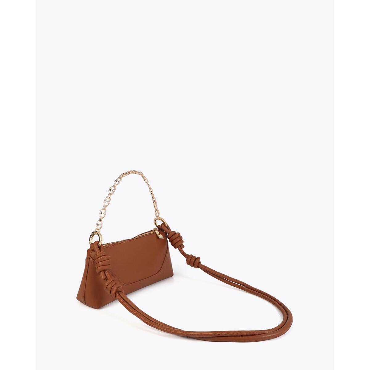 Borsa a tracolla con manico annodato e parte inferiore