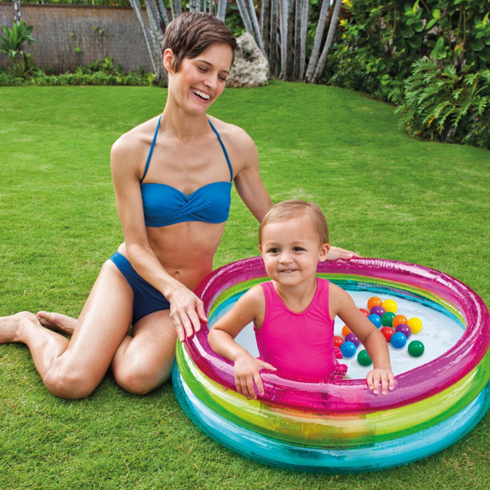 Intex Piscina Baby 3 Anelli con Palline Fun Ballz, 86x25 cm