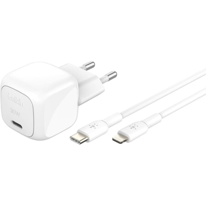 Chargeur BELKIN 30W USB Poxer delivery  PPS Blanc