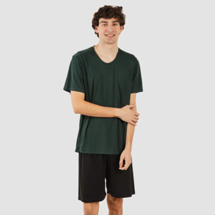 Completo sportivo pantaloncini tecnici semplici da uomo