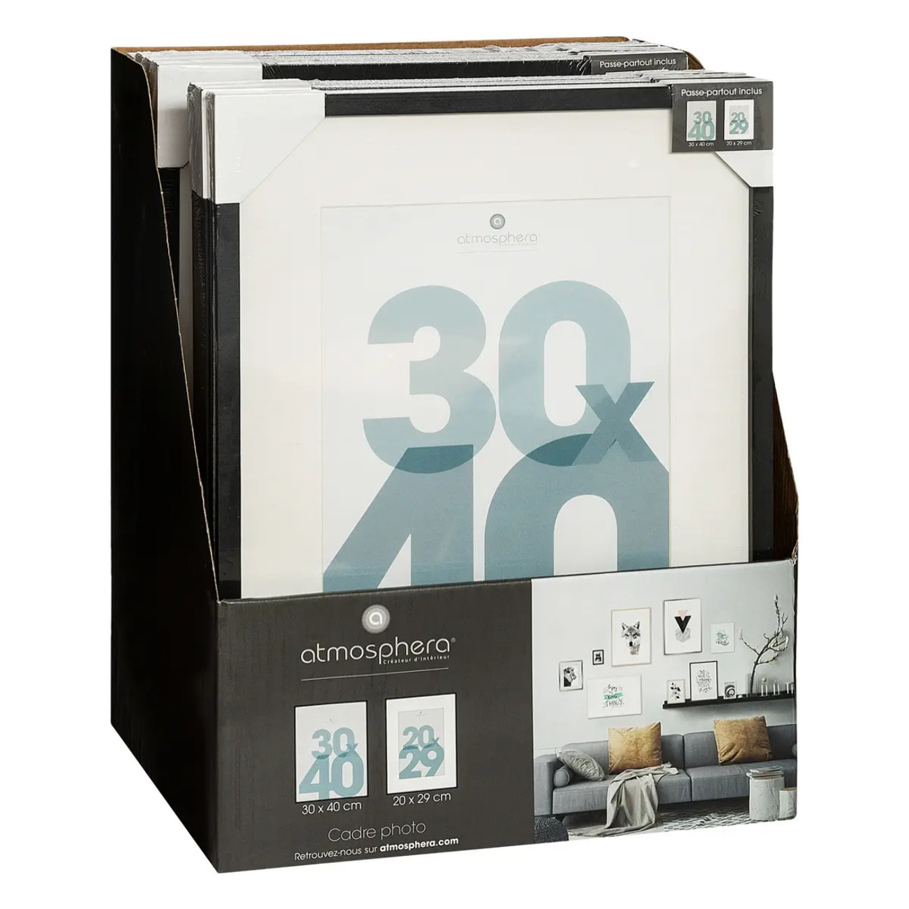 Cadre photo "Manu" noir 30x40cm