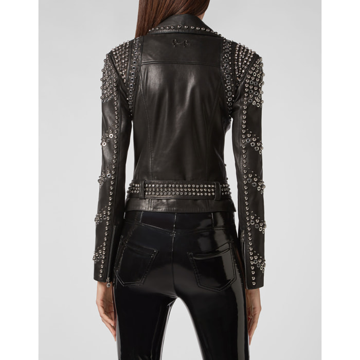 PHILIPP PLEIN Biker de cuero