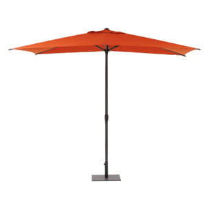 Parasol droit rectangulaire inclinable "Loompa" Ambre 3 x 2m en aluminium et polyester