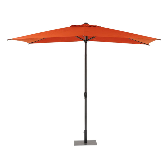Parasol droit rectangulaire inclinable "Loompa" Ambre 3 x 2m en aluminium et polyester