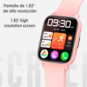 Smartwatch DM60 , multitud de modos deportivos y mediciones de salud. Llamadas bluetooth y avisos de notificaciones.