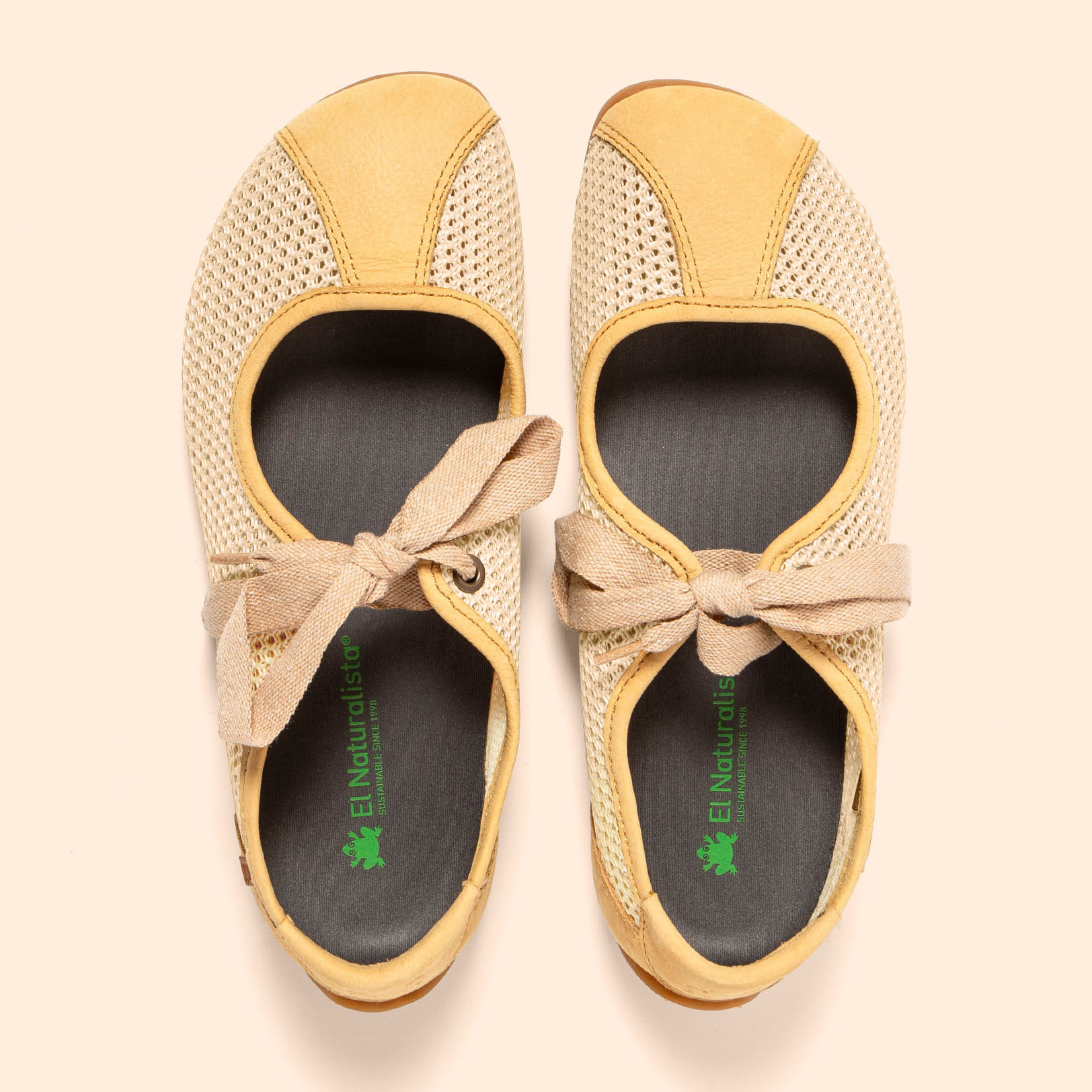 Zapatos N5936C MULTI MATERIAL TRIGO/ ONDINA color Trigo