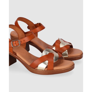 Sandalias de Piel - Multi-Cuero - Tacón: 5 cm