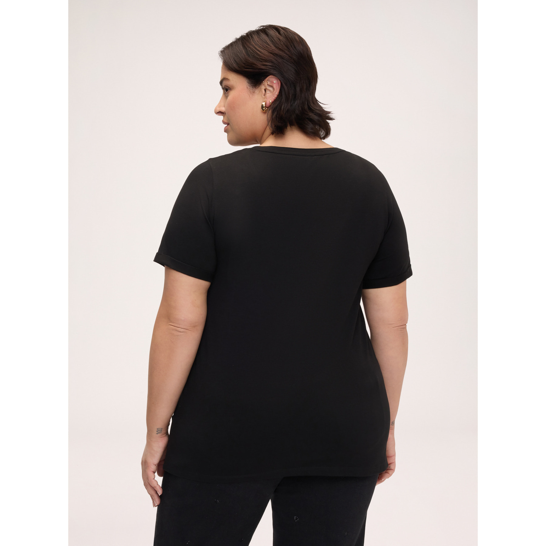 Fiorella Rubino - T-shirt in cotone con scritta ironica - Nero