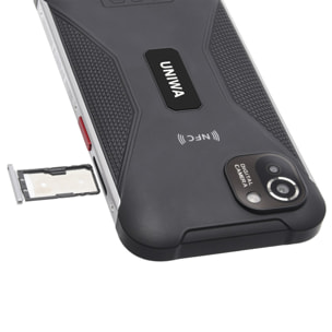 DAM Smartphone robusto  W555 4G, Android 12, 3 GB di RAM + 32 GB. Schermo HD da 5,7''. 13mpx. GPS.IP67. Funzione POC. 7,4x1,3x15 centimetri. Colore nero