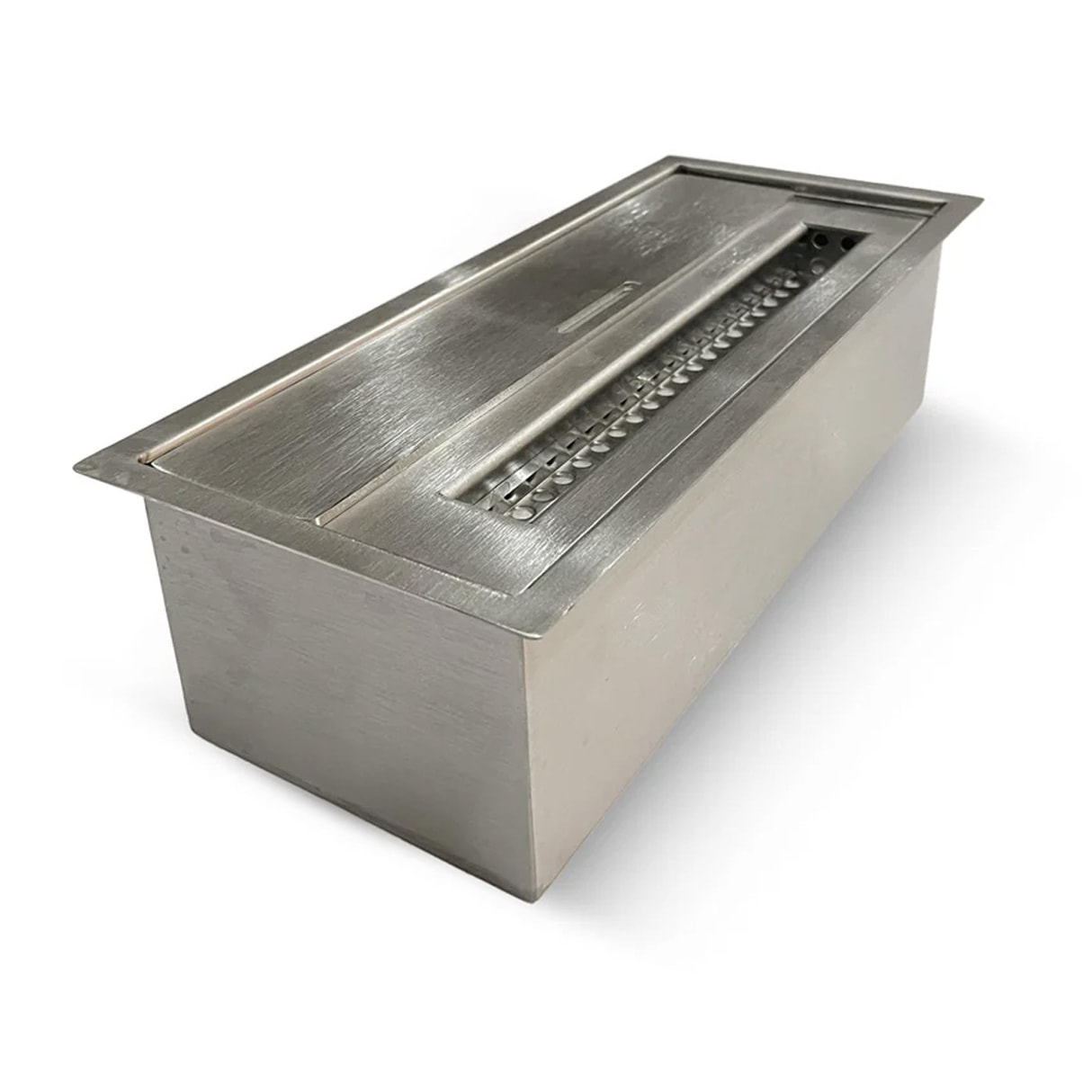 Bruciatore a bioetanolo per camino 1,5 L, in acciaio inox 30x12,5xH8,5 cm