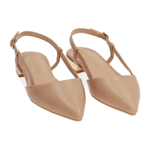 Ballerine slingback nude