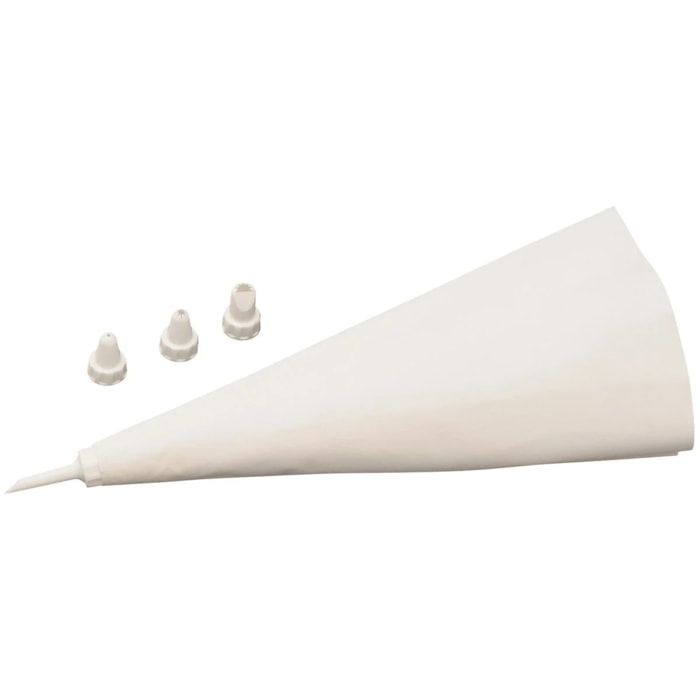 Poche à douille réemployable et 4 embouts plastique 31 cm Zenker Smart Pastry