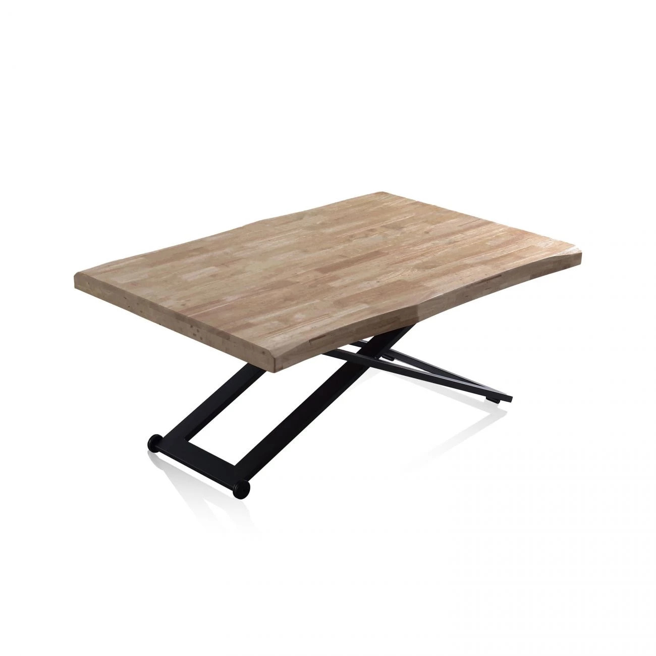 Mesa de centro elevable Lada Fit Roble Honey - Negro