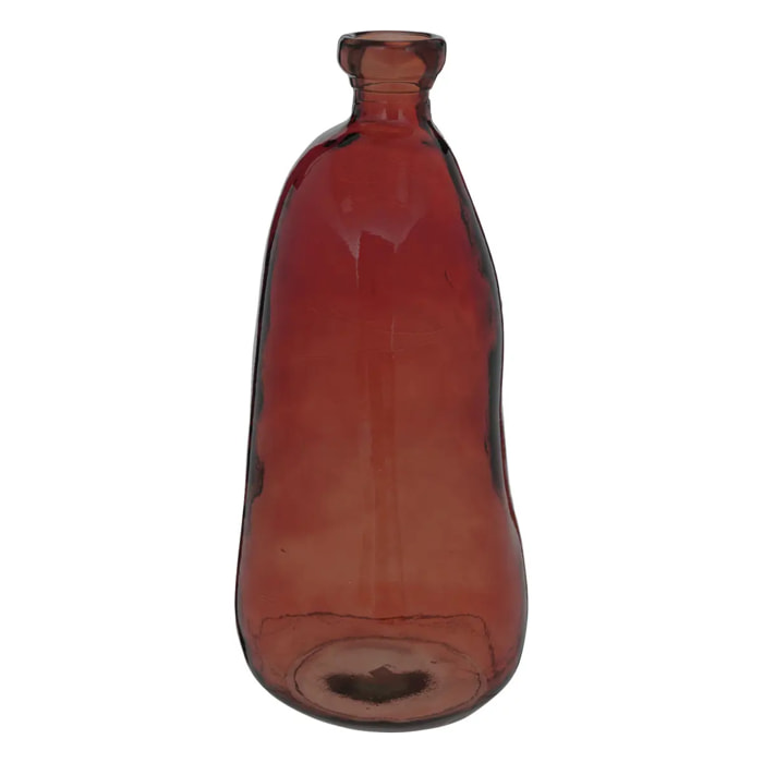 Vase bouteille "Uly" en verre recyclé H51cm ambre
