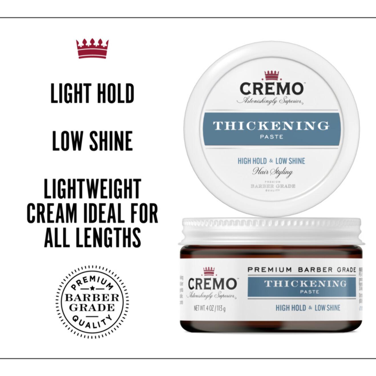 Pack de 2 - CREMO - Pâte Texturisante Pour Cheveux Fixation Forte Brillance Faible 113g